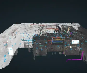 3D point cloud of MEP installations - 34 GB - Leica RTC360 scanner
